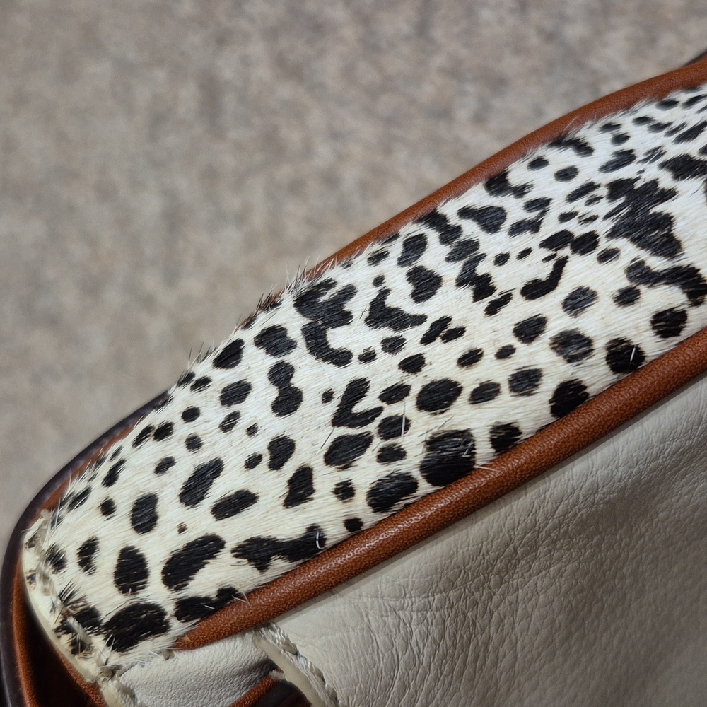 Fossil Memoir Novella Turn Lock Flap Brown & Cream Leather Crossbody Bag/Purse - Picture 15 of 15